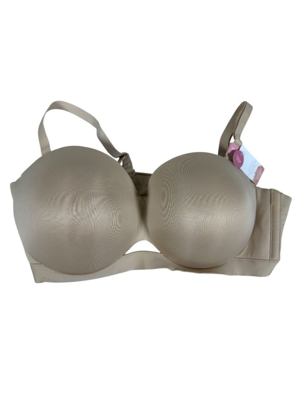 Cacique Comfort Bliss Strapless Bra 44DDD Beige Lightly Lined Multi-Way NWT